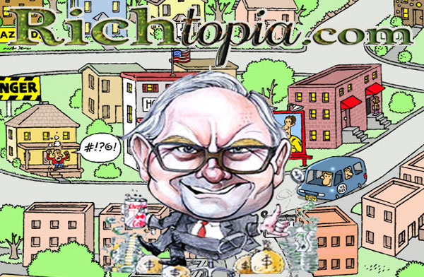 Warren Buffet Caricature - Richtopia.com