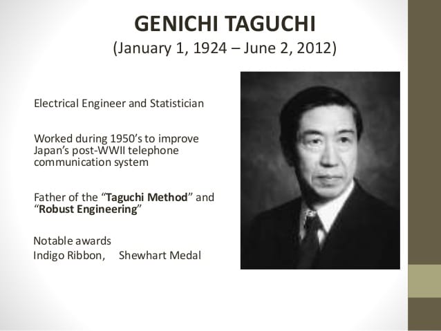 Dr. Genichi Taguchi
