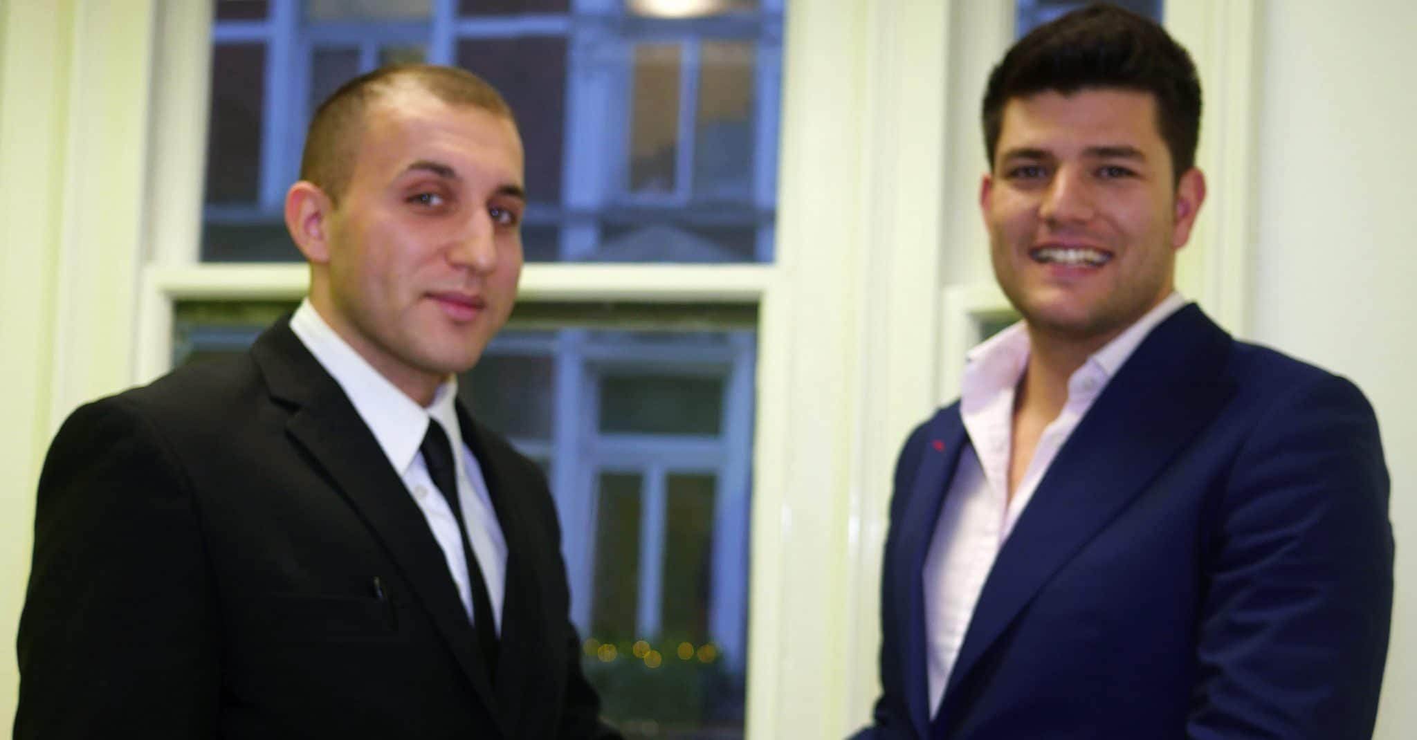 Derin cag (Founder of Richtopia) and Mark Wright (Winner of BBC The Apprentice Series 10)