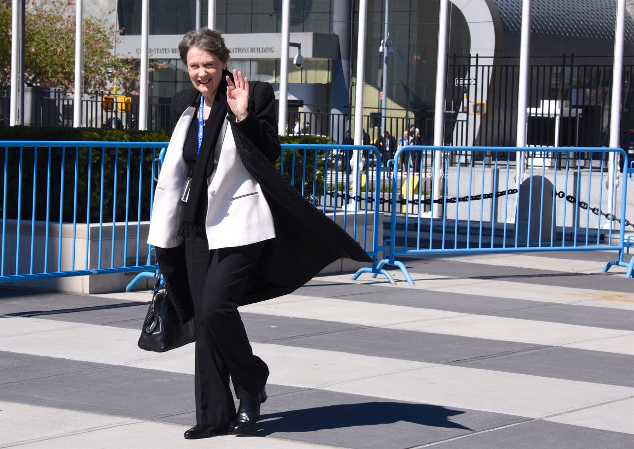 Helen Clark about to enter UN to give Vision Statement April 15th 2016