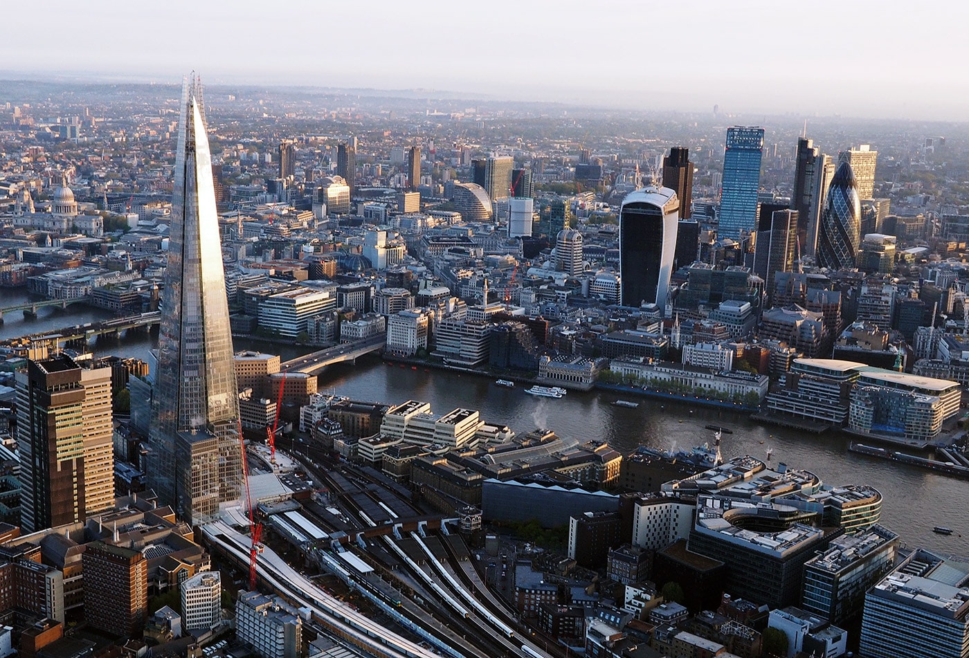 Social Capital Theory article. Picture of London city from above.