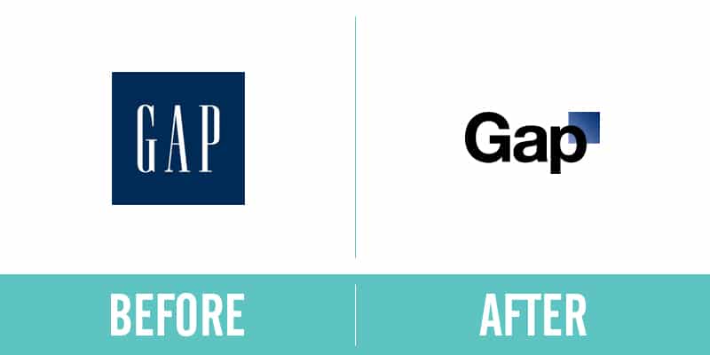 GAP logo rebranding before and after
