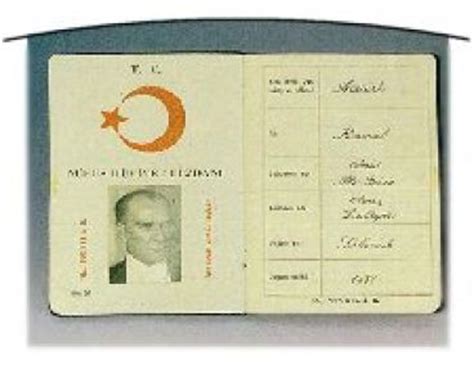 Turkish passport of Mustafa Kemal Ataturk