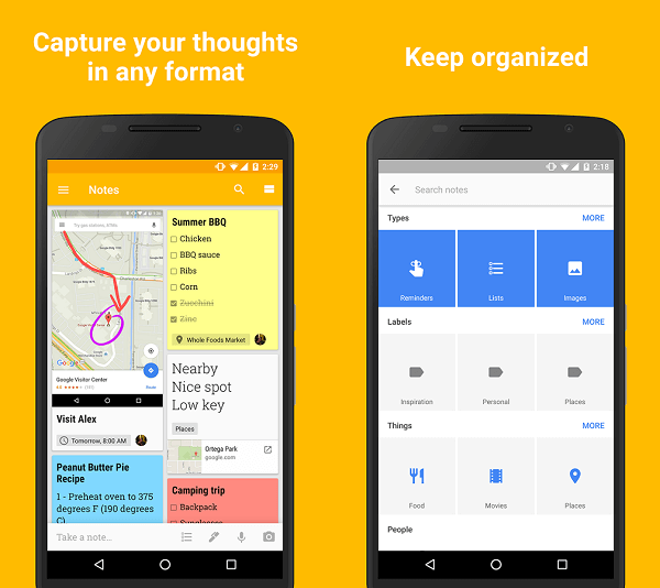 Google Keep Android App