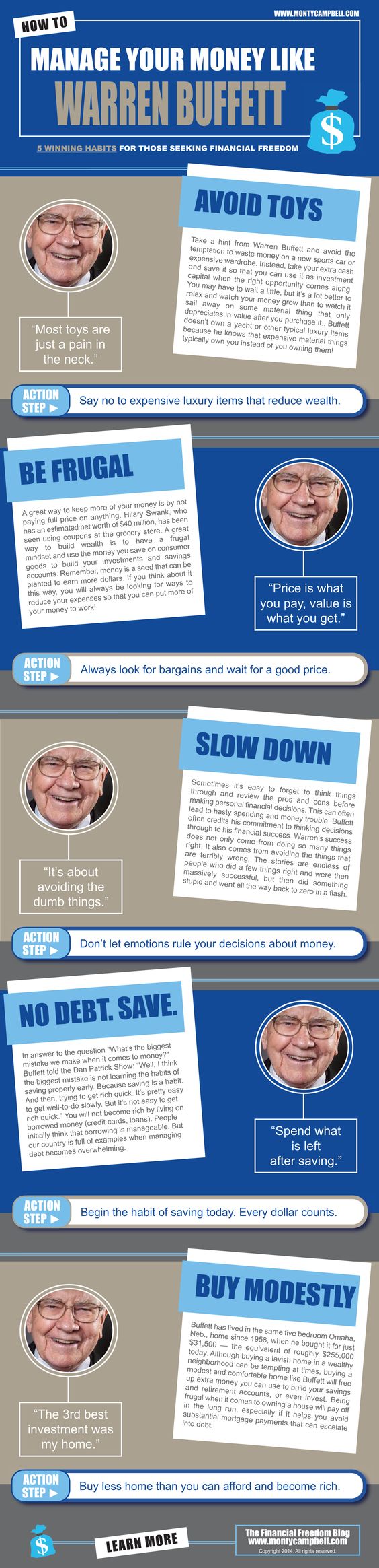 How to manage your money like warren buffett infographic quotes