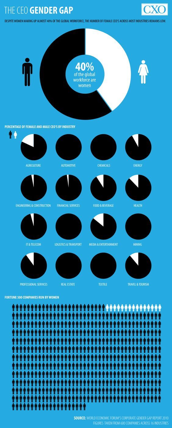 The ceo gender gap statistics infographic