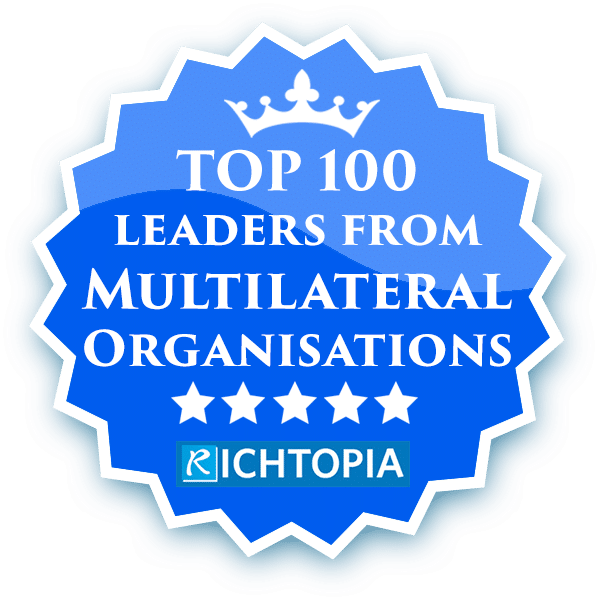 Top 100 leaders from multilateral organisations badge