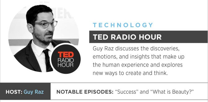 Infographic of podcast hosted by Guy Raz