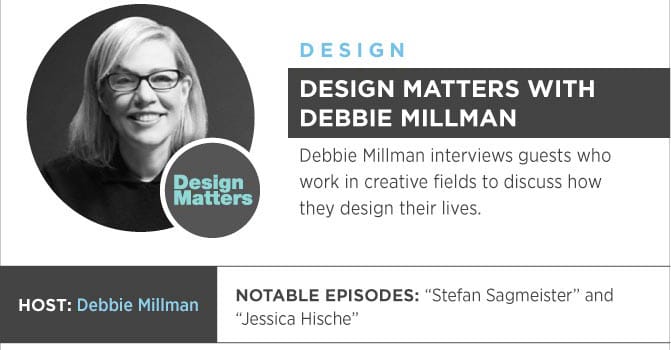 Infographic of podcast hosted by Debbie Milman