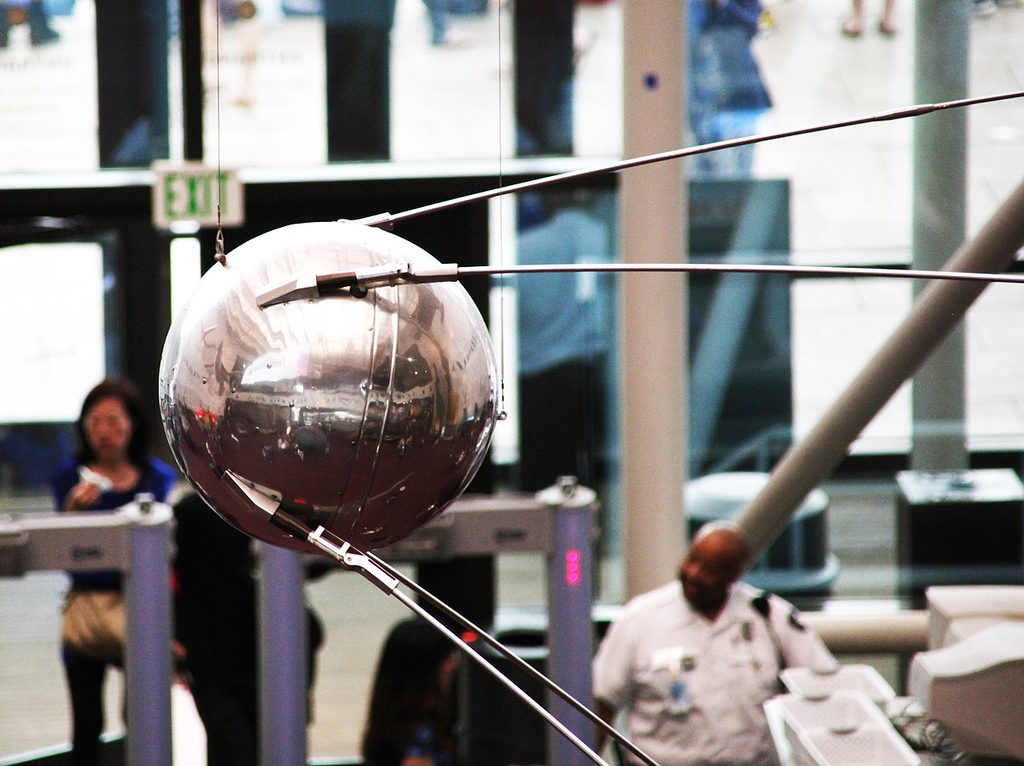 Photo of Sputnik 1 model at the Smithsonian Air and Space Museum, taken in 2012