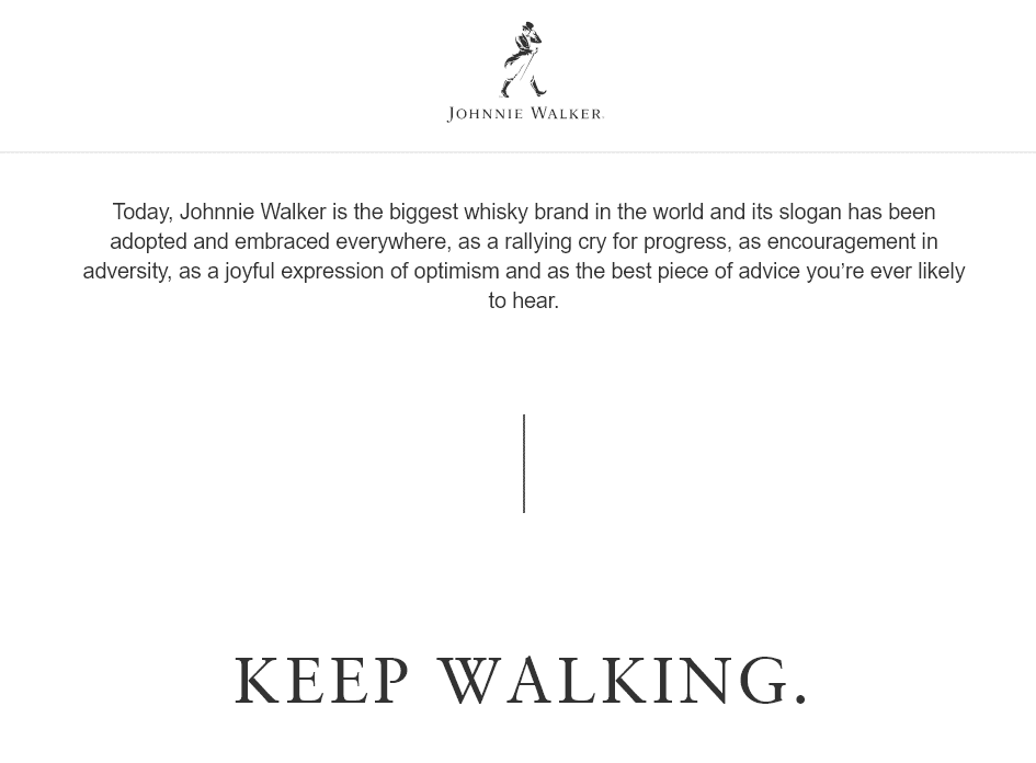 Keep walking ad by Johnnie Walker