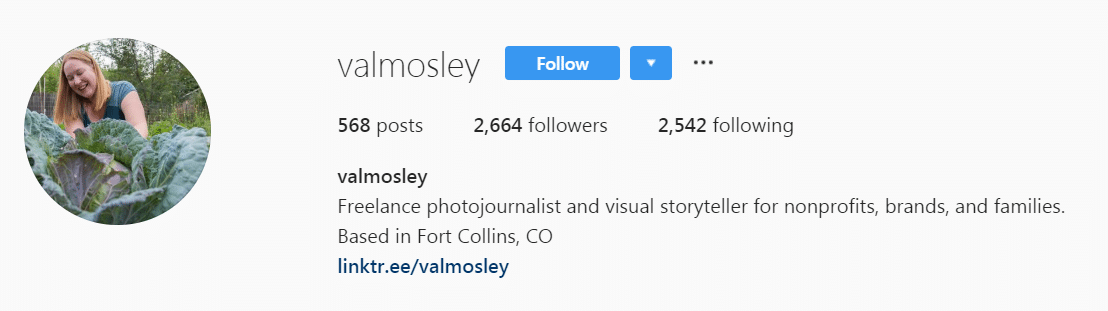Val Mosley (Instagram Profile: September 2019)