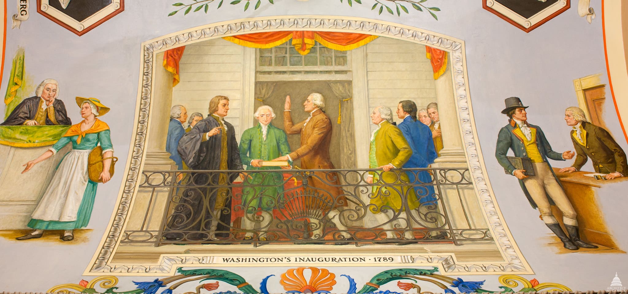 Washington's Inauguration, 1789 (Image Source: US Capitol via Flickr)